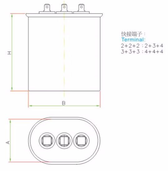 40UF AC Parts Aluminum Electrolytic Capacitor